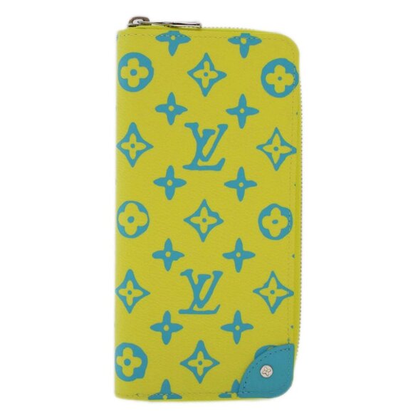 LOUIS VUITTON Playground Zippy Wallet Vertical Wallet Yellow M82005 Auth 48507SM - Picture 1 of 16